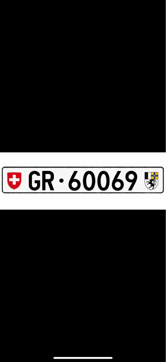 Schilder: GR Autonummer / GR 60069 – Gebraucht aus Domat/Ems von leo_nc9q