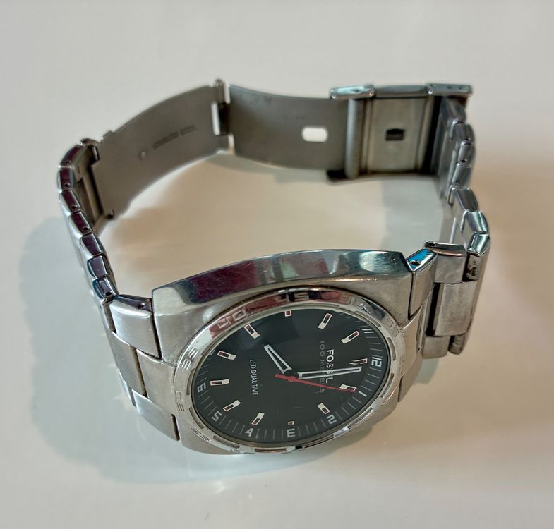 Fossil Montres: Fossil Herrenuhr Dual Time, Edelstahl, guter Zustand – D'occasion à Zürich par tersus1981 7