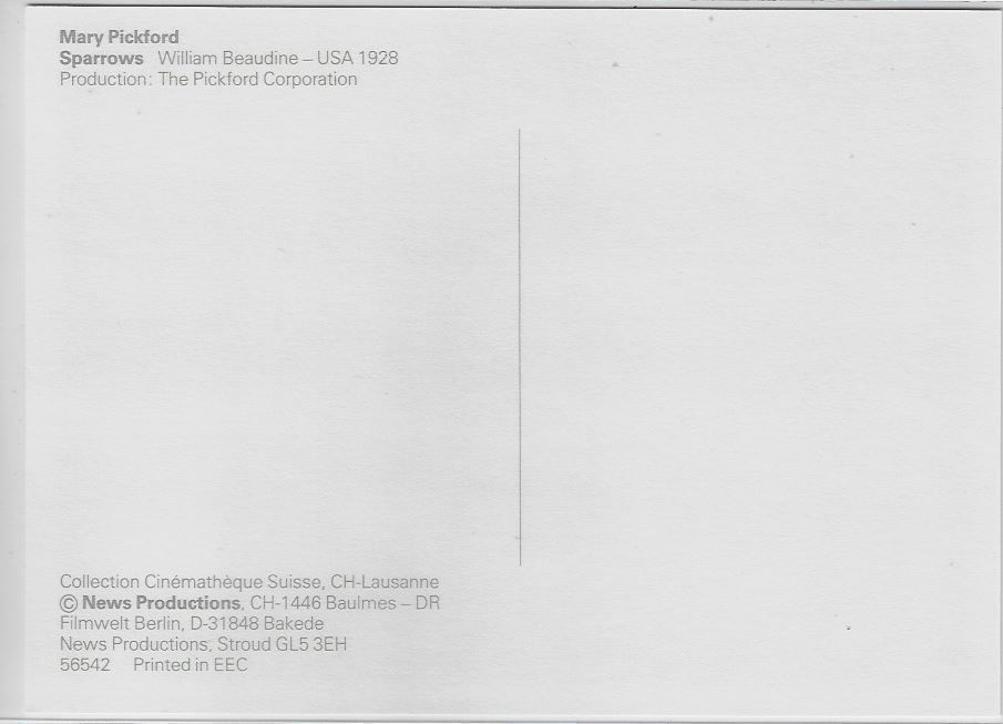 Cartoline postali: Mary Pickford - Sparrows – Usato da Ettingen venduto da Kartenplanet 1
