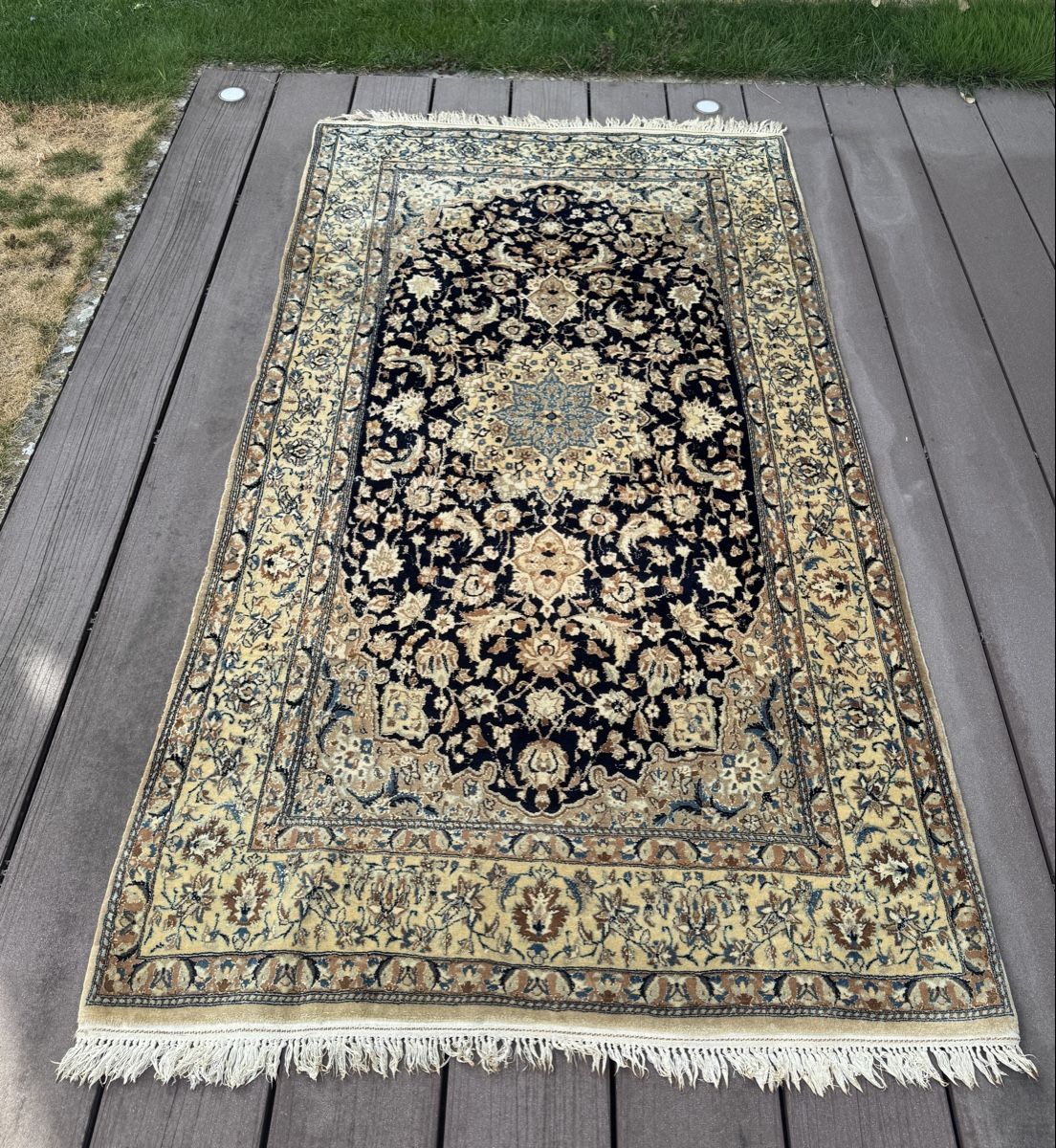Nain Teppiche: Nain Teppich 114 x 210cm blau gemustert  – Gebraucht aus Windisch von Anja13 1