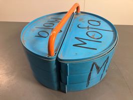 geb. runde Werkzeugbox bzw. Sortierbox ca.30cmØ/17cmH ab 1.-
