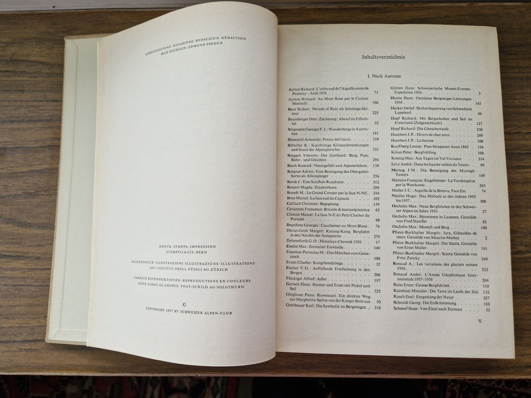 Libri: Die Alpen 1957 – Usato da Mörschwil venduto da aik_x8mc 2