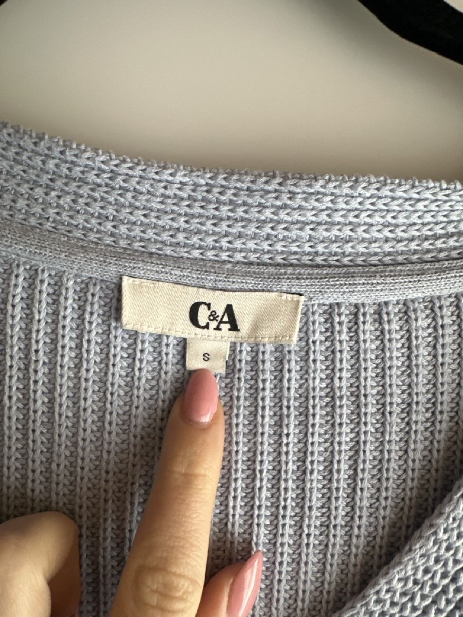 C&A Pulls & Sweat-shirts: Sommerlicher Strickpullover C&A Grösse S hellblau / weiss – Neuf (Voir description) à Buchs AG par Dasmusstduhaben 1