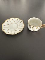 Tazza e piattino Raynaud Limoges Francia decoro oro