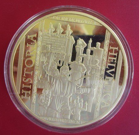 Medaglie: GIGANT: Schweizer Geschichte - Einw. Gotthard-Tunnel - 70 mm – Nuovo (secondo la descrizione) da Luzern venduto da Horoskop1 1