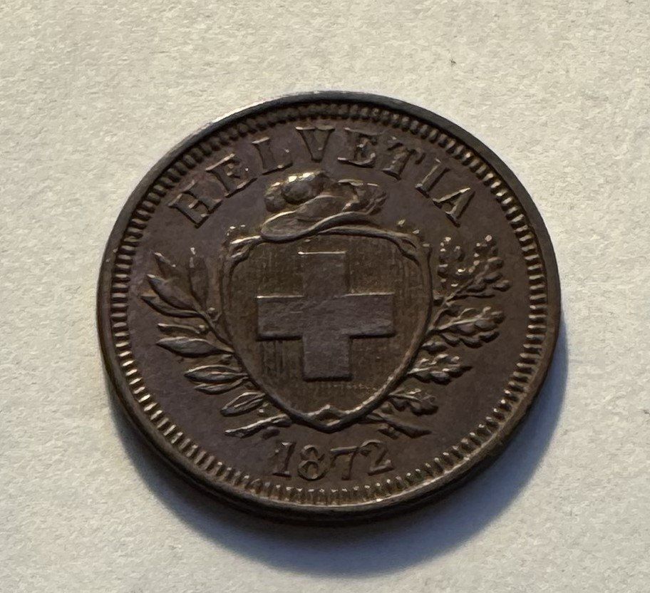 Alle Münzen: 1872 1 Rappen unz – Neu (gemäss Beschreibung) aus Kirchberg SG von Zenhad69