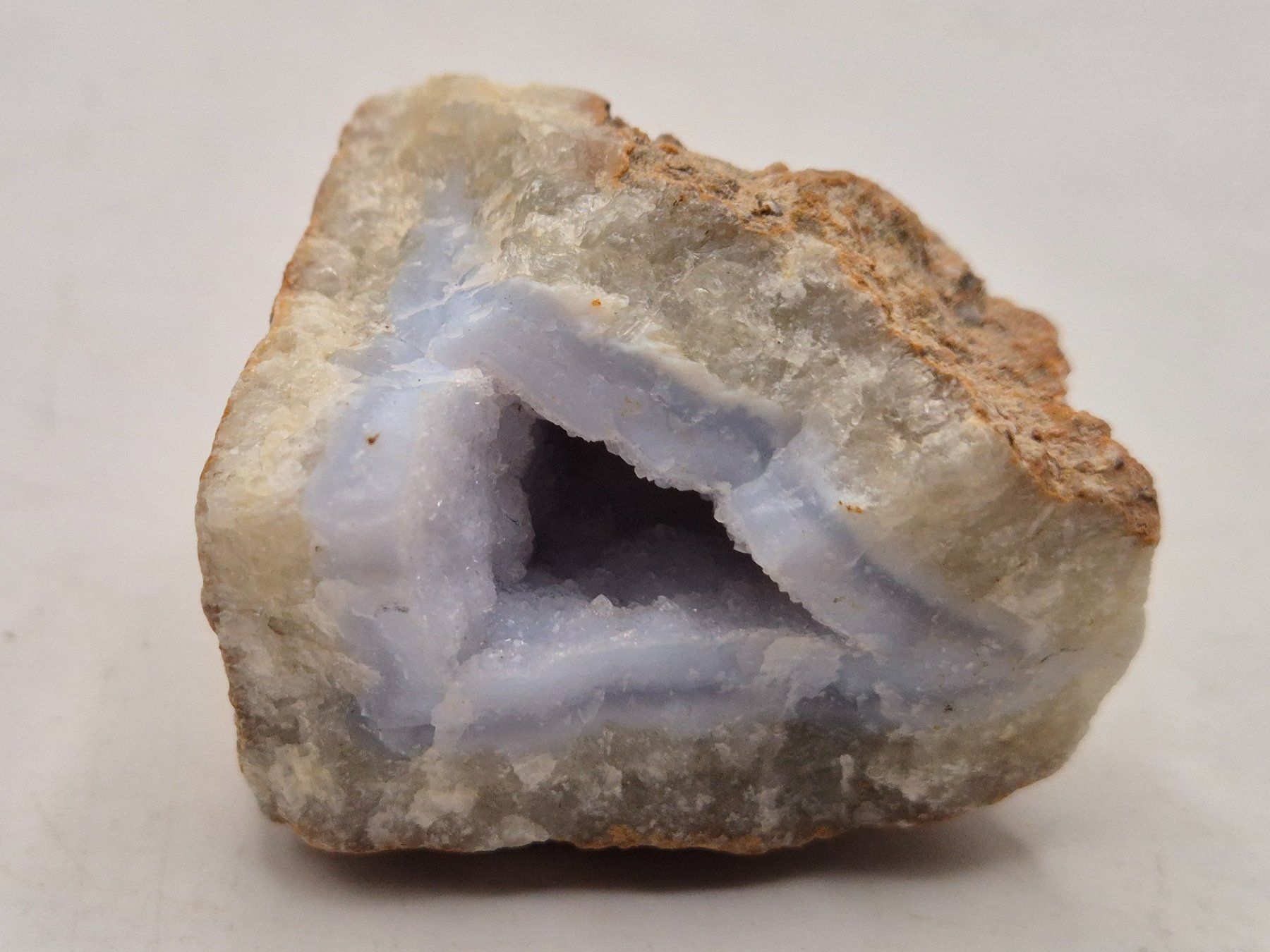 Minerali & Pietre curative: Lagenachat "Blue lace",  (37a) – Nuovo e nell'imballaggio originale da Winterthur venduto da LukasMineralienOase 1