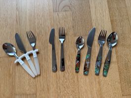 3x Kinderbesteck (2, 3 und 4-teilig)