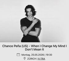 Chance Peña - 2 Tickets Stehplätze