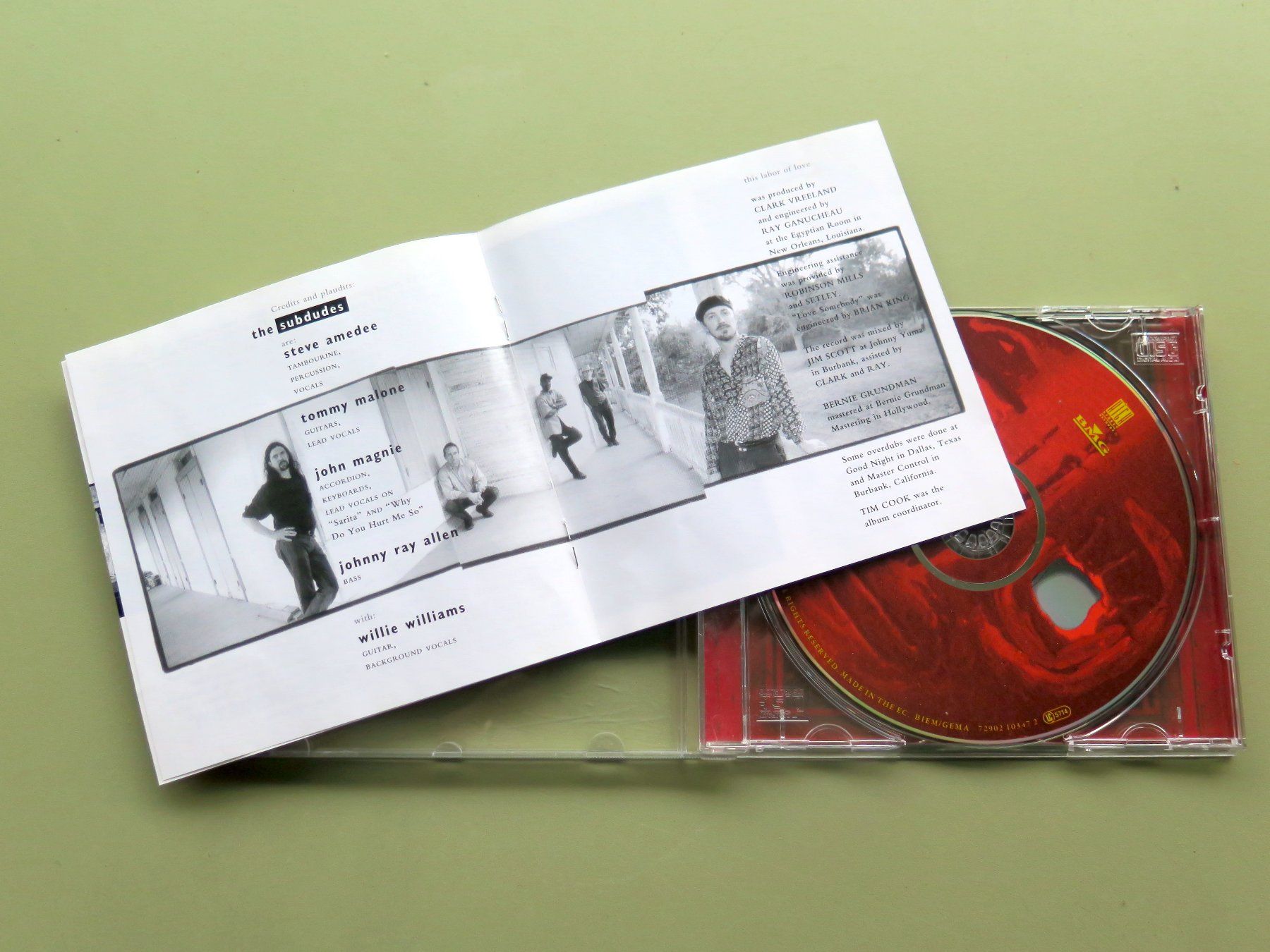 CD: (p) CD THE SUBDUDES: Primitive streak, 1996 – Usato da Bern venduto da Balzamico 2