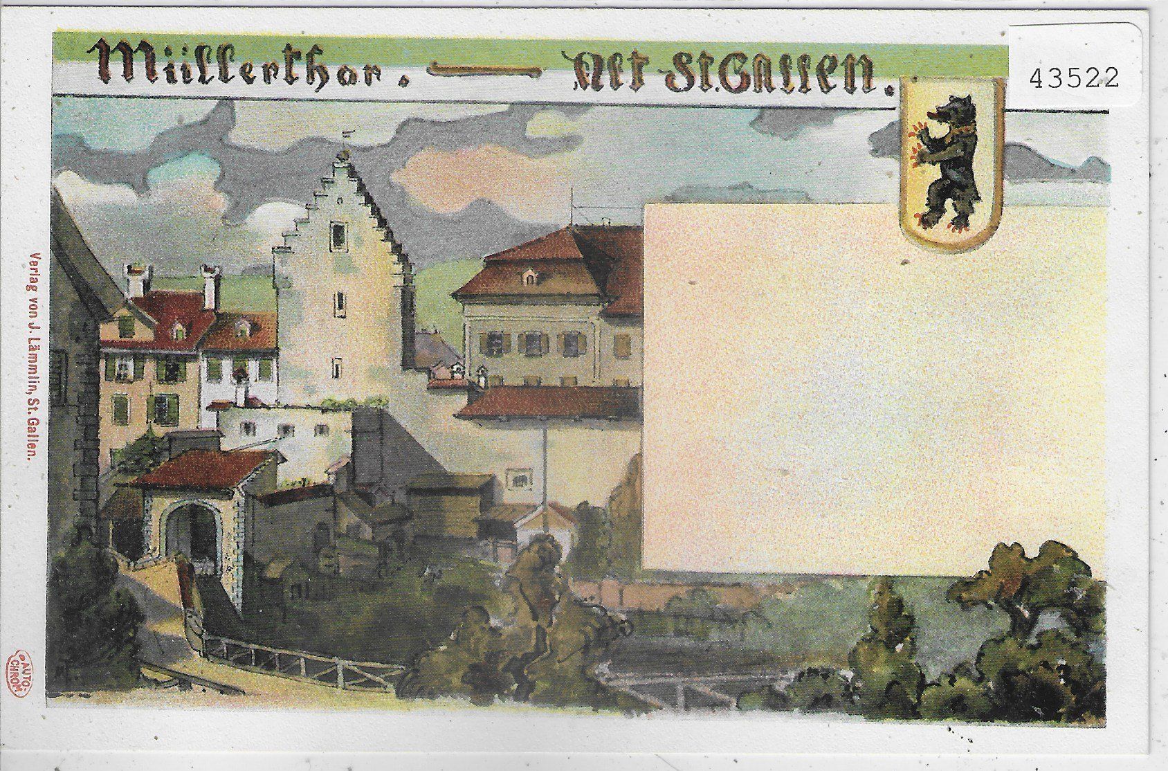 Cartoline postali: Alt-St. Gallen - Müllerthor – Usato da Ettingen venduto da Kartenplanet