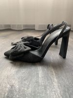 Bershka Highheels Jeans mit Schleife, Gr. 37