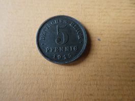 Dt. Reich 1915 G,  5 Pfennig