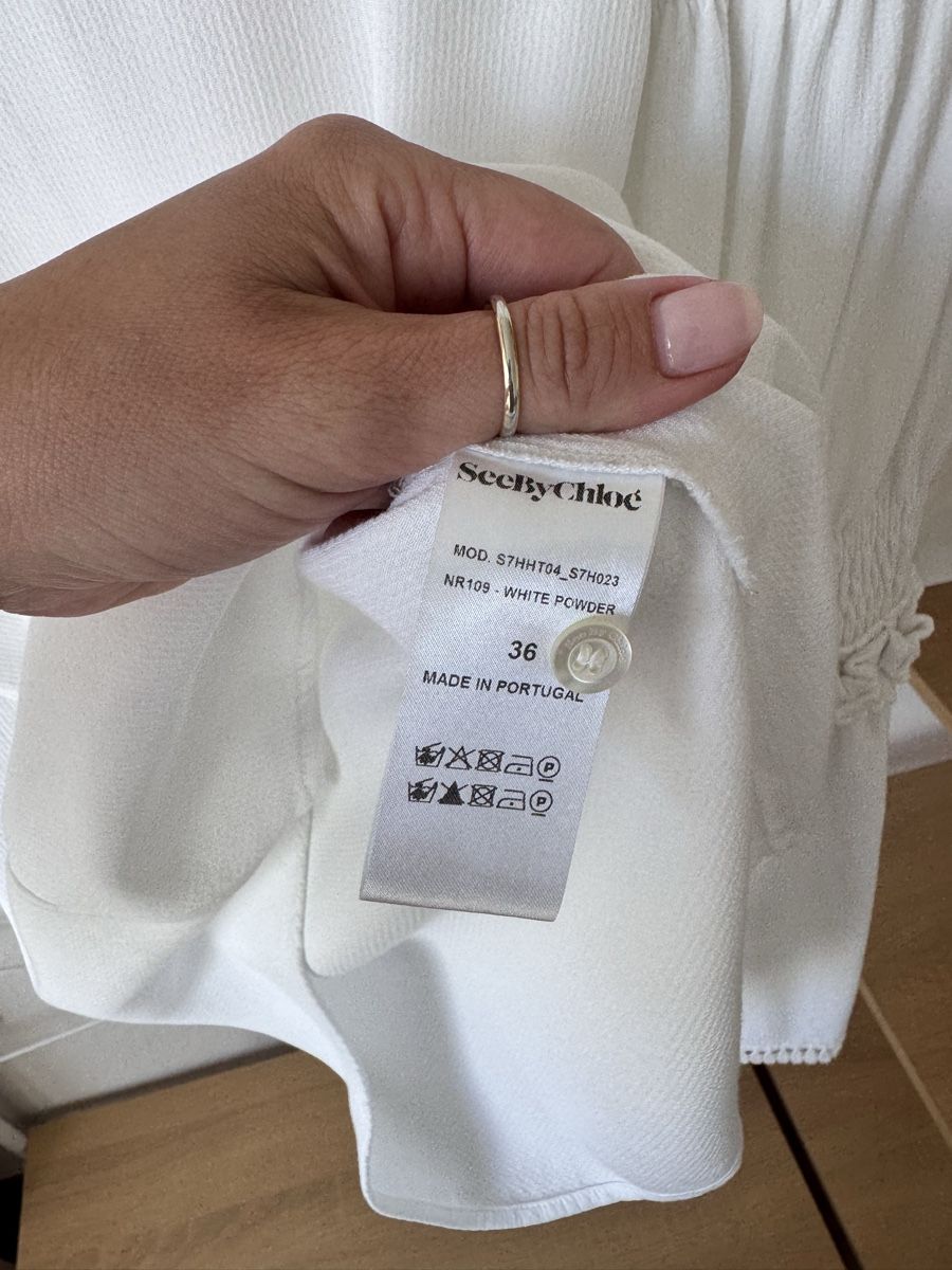 Chloé Blusen: See by Chloé White Blouse, Size 36, Stylish & Timeless – Gebraucht aus Zürich von Flao_78376 4