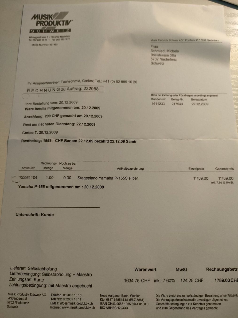 Yamaha Instruments de musique: Elektropiano mit Klavieranwendung – Neuf (Voir description) à Niederlenz par kuwue61 3