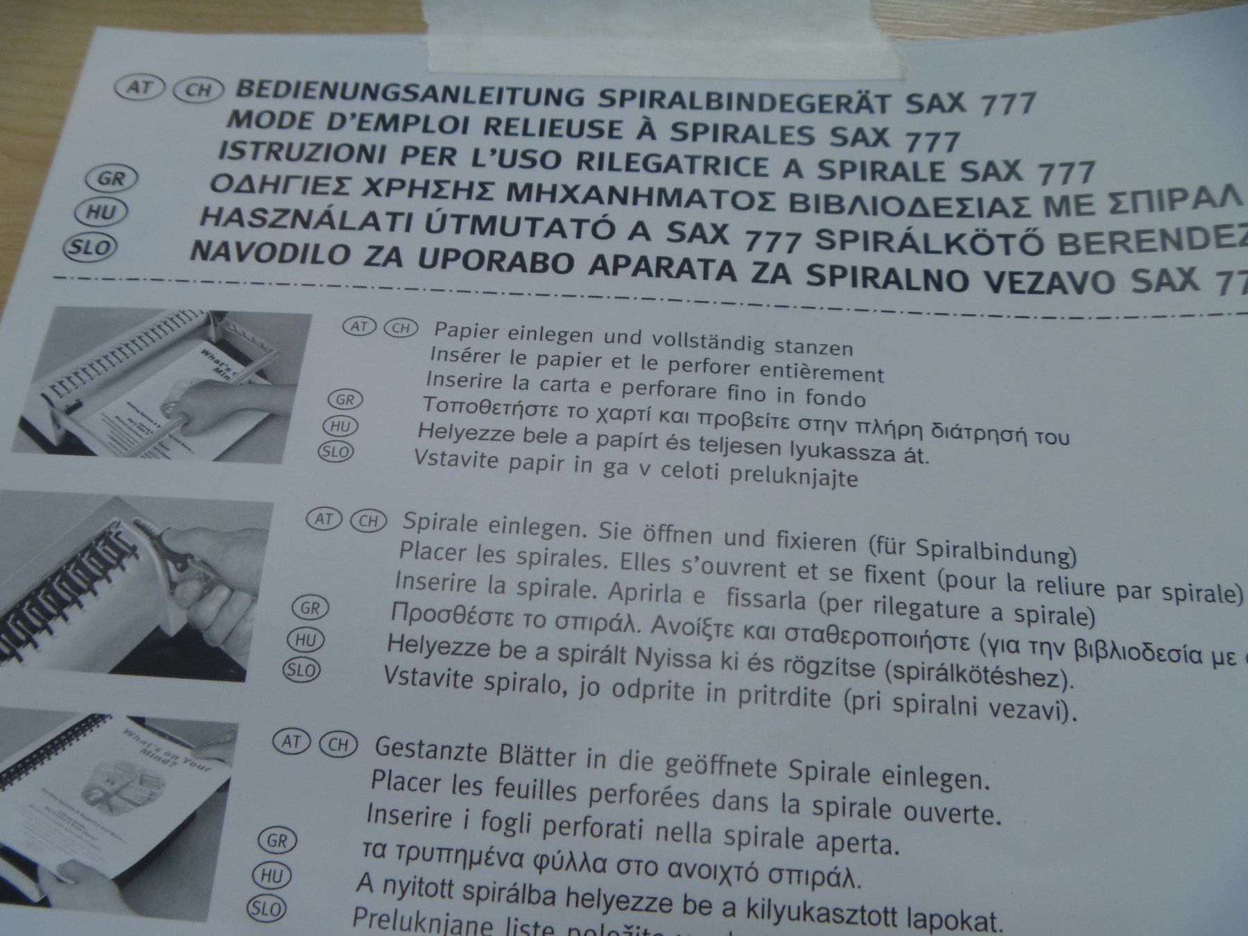 Macchine rilegatrici: Spiralbindegerät SAX 777 – Nuovo (secondo la descrizione) da Rüti ZH venduto da baumchen 3