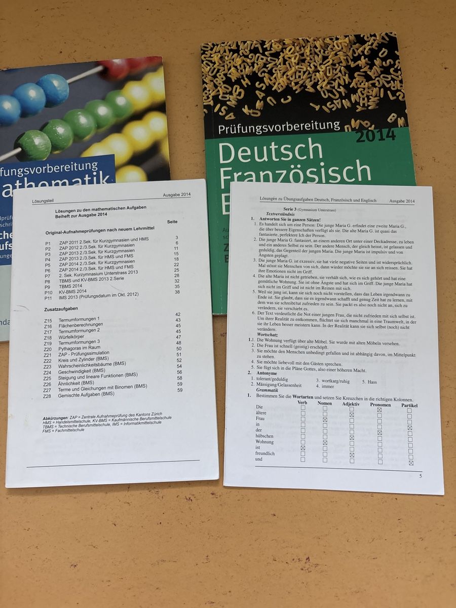 Libri: Prüfungsvorbereitung Zürcher Mittelschule – Usato da Zürich venduto da del_gdm2 1