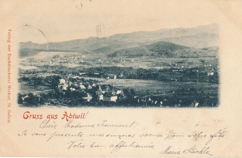 Cartoline postali: Abtwil - Gruss aus ... + 1901 – Usato da Emmenbrücke venduto da teestube
