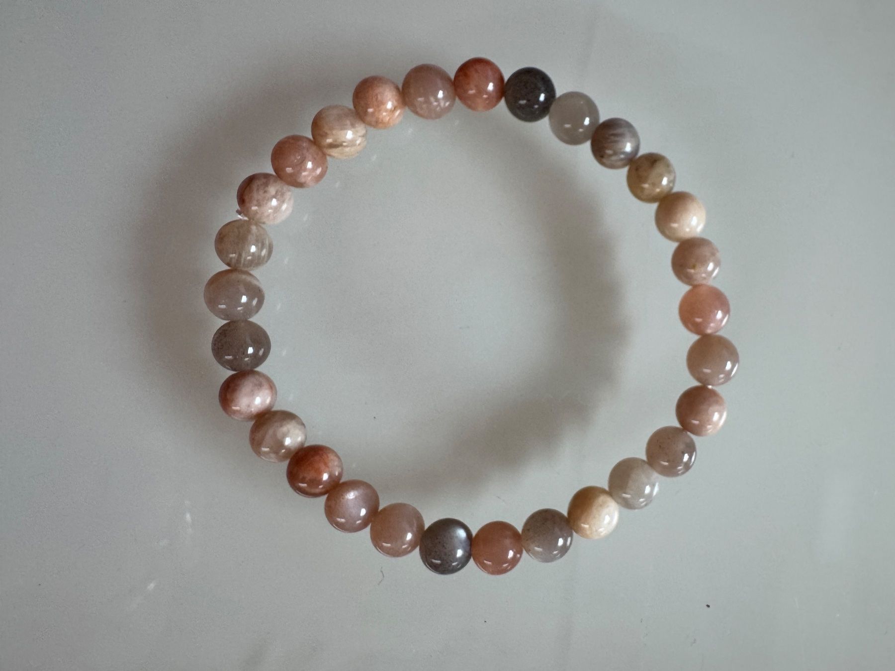 Armbänder & -reifen: Mondstein   Armband.   elast    TOP!!!  6mm – Neu und originalverpackt aus Leuggern von gemshow 3