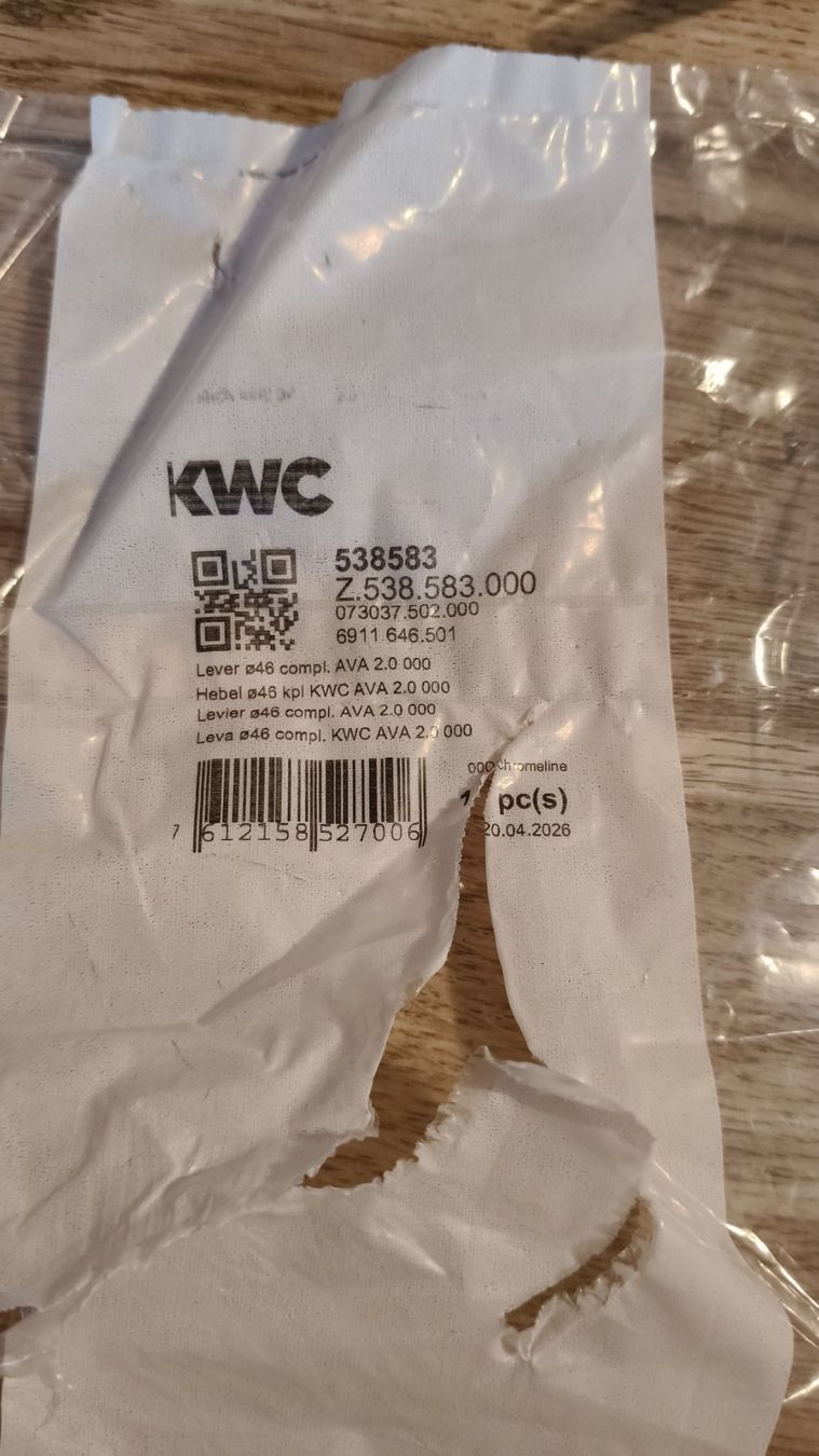 Kwc Docce: KWC Einhandhebel Z538.538.000 NEU – Nuovo e nell'imballaggio originale da Degersheim venduto da alissagian 6