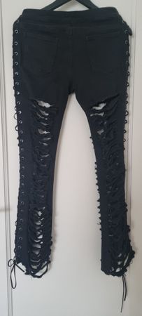 Schwarze Destroyed Jeans