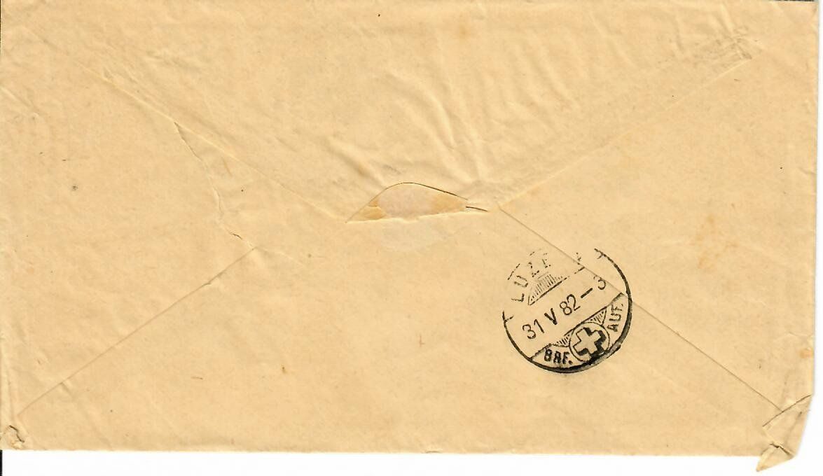 Tutti i francobolli: Brief, Uffikon - Luzern 1882 – Usato da Hochdorf venduto da Ziegel-16 1