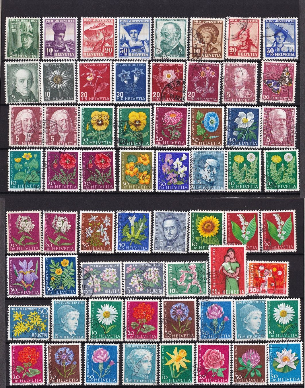 Alle Briefmarken: CH Briefmarken-Steckkarten, bunt gemischt – Gebraucht aus Münchwilen AG von Nesar 2