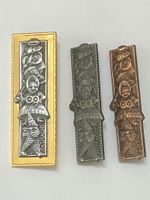 BASLER FASNACHT 1969 - SATZ PLAKETTEN GOLD-SILBER-KUPFER