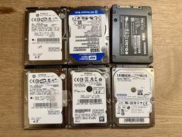 Diverse Festplatten und SSD