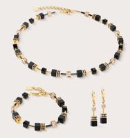 COEUR DE LION Schmuckset Halskette Armband Ohrringe