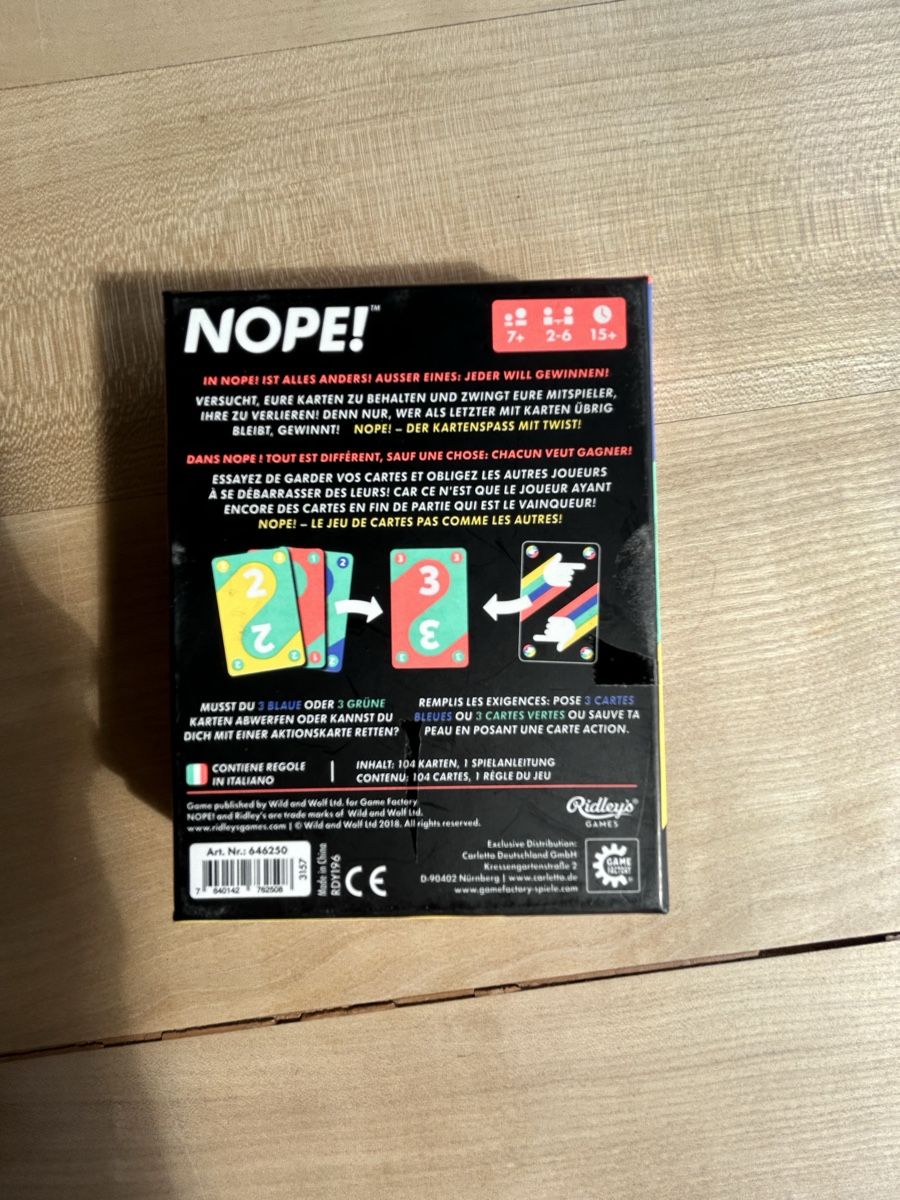 Giochi: Kartenspiel Nope – Usato da Chur venduto da arianope 1