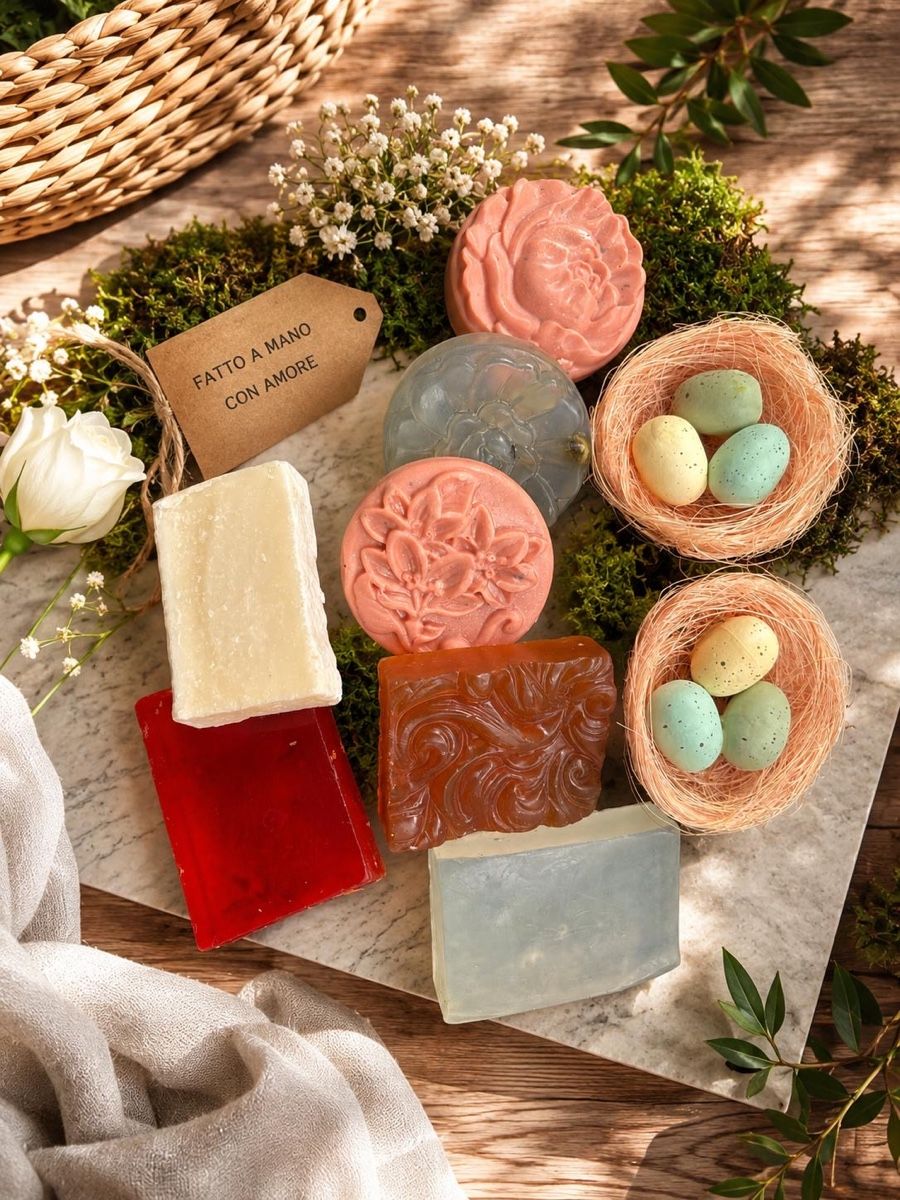 Doccia: Handmade Easter Soaps - Fresh Scented Bars 💐🥚 – Nuovo e nell'imballaggio originale da Grenchen venduto da baj_5hbw