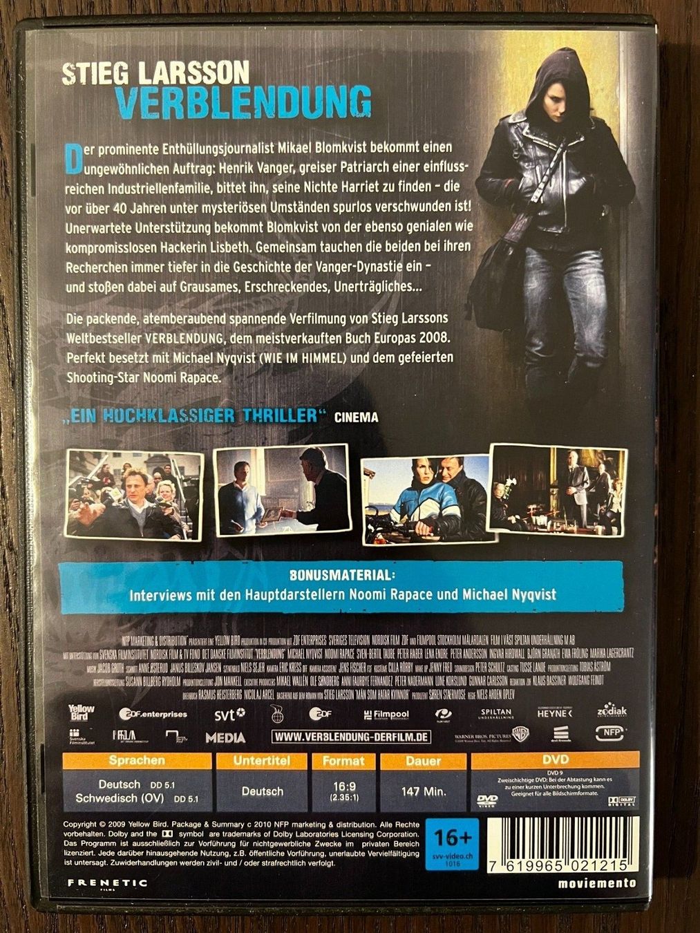 Alle DVDs: Stieg Larsson Verblendung – Gebraucht aus Zürich von FilmFreunde 1