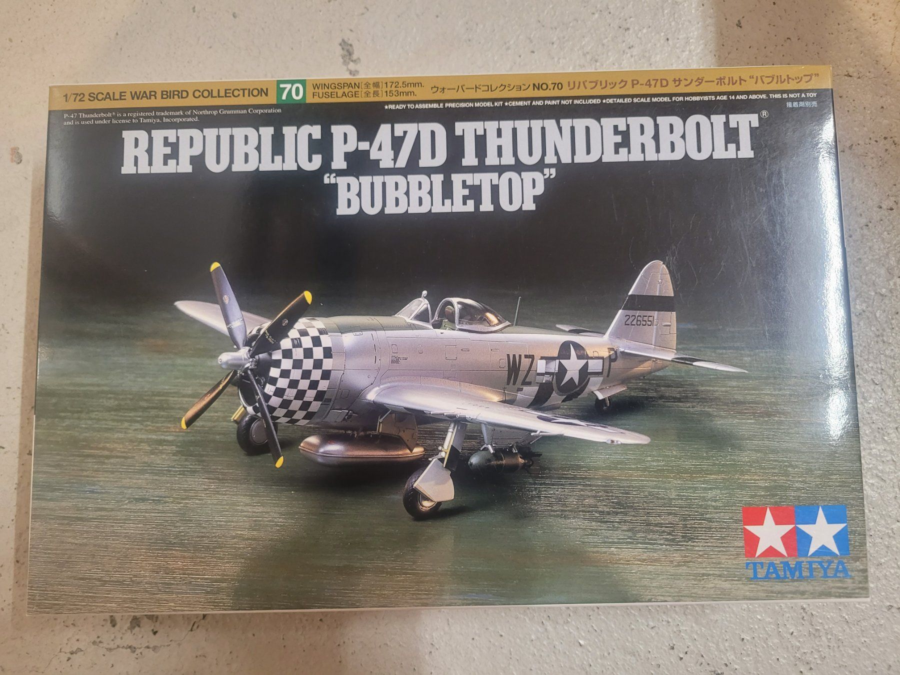 Tamiya Kit di modellismo & Modellini statici: Tamiya 60770 Republic P-47D Thunderbolt Bubbletop 1/72 – Nuovo (secondo la descrizione) da Luzern venduto da igvu333