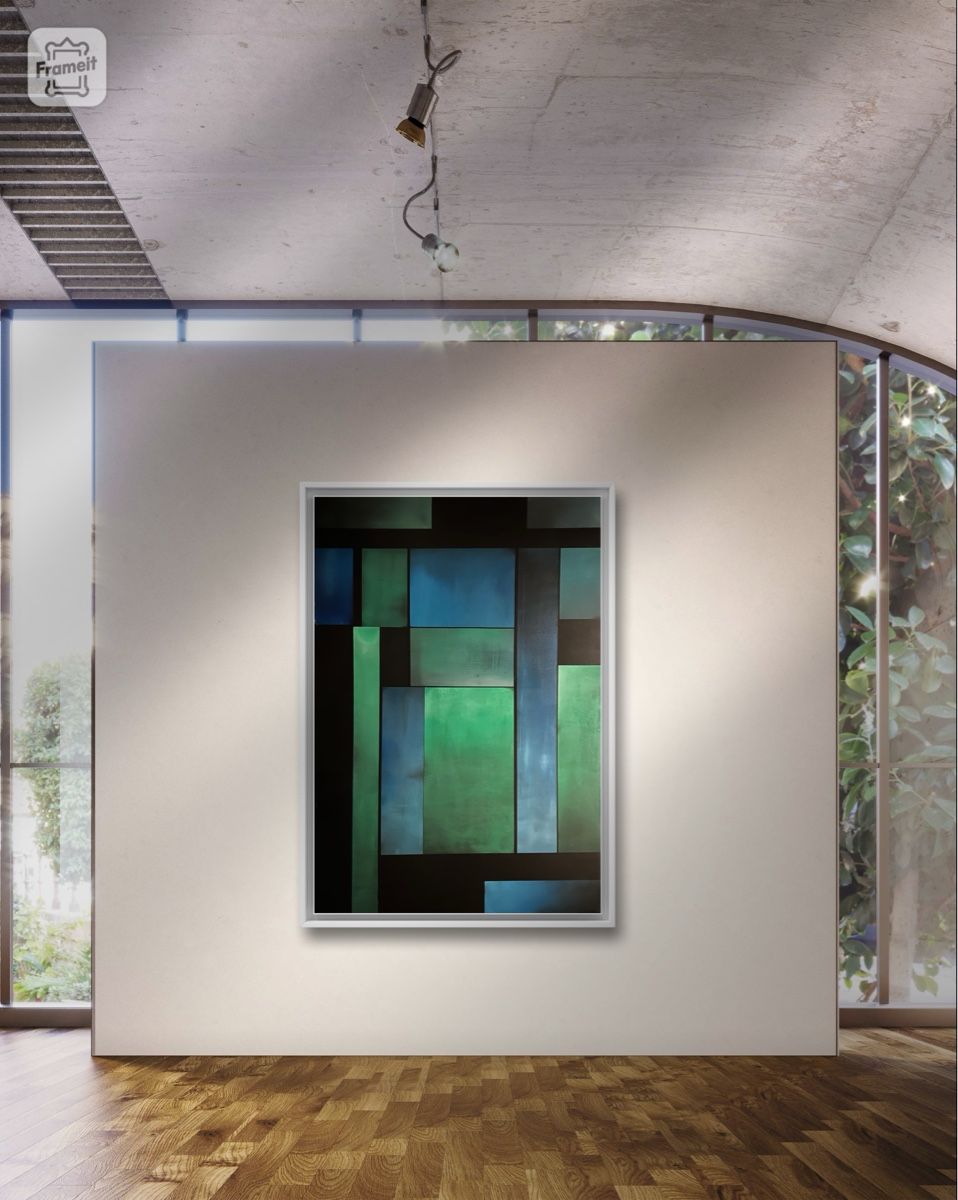 Gemälde: Tableau original - Le vitrail vert - Johny Martins – Neu (gemäss Beschreibung) aus Biel/Bienne von Wizy-shop 1