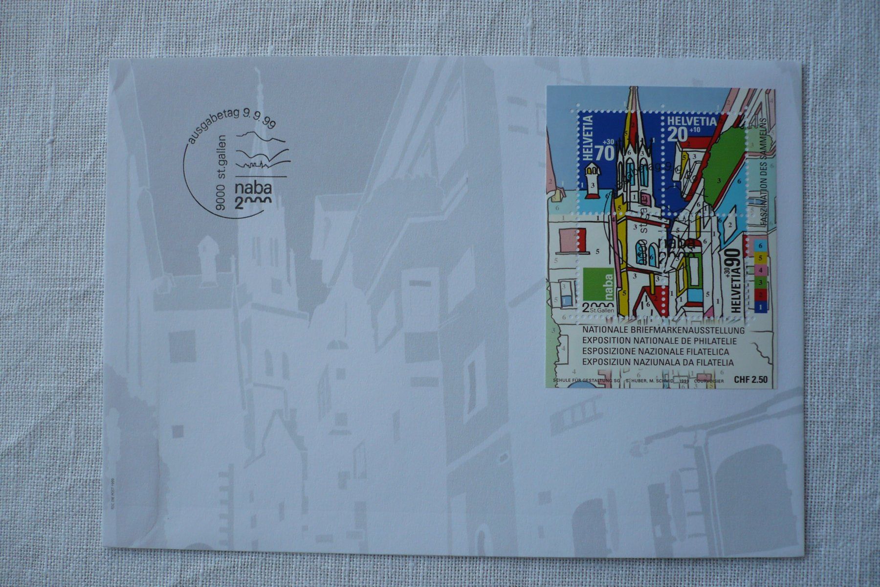 Alle Briefmarken: 1999 FDC NABA-2000 SG Block I SBK W84 – Gebraucht aus Zürich von saltandpepper008