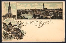 Litho Bern, Panorama, Münster, Zeitgloc
