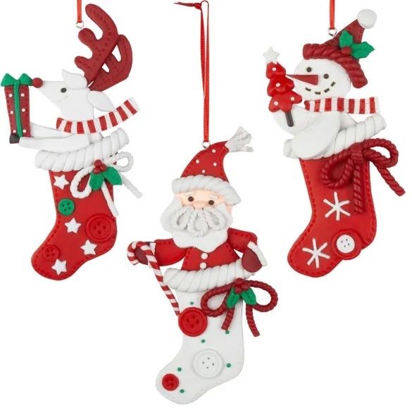 Tutte le decorazioni: Baumschmuck Samichlausstiefel mit Weihnachtsfiguren – Nuovo e nell'imballaggio originale da Basel venduto da Seifehuesli 1
