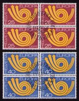 1973_543+544_EUROPA «Stilisiertes Posthorn»_Vb offiz. ET !