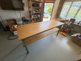 Werkstatttisch mit Fachboden stabile Ausfuehrung gebraucht