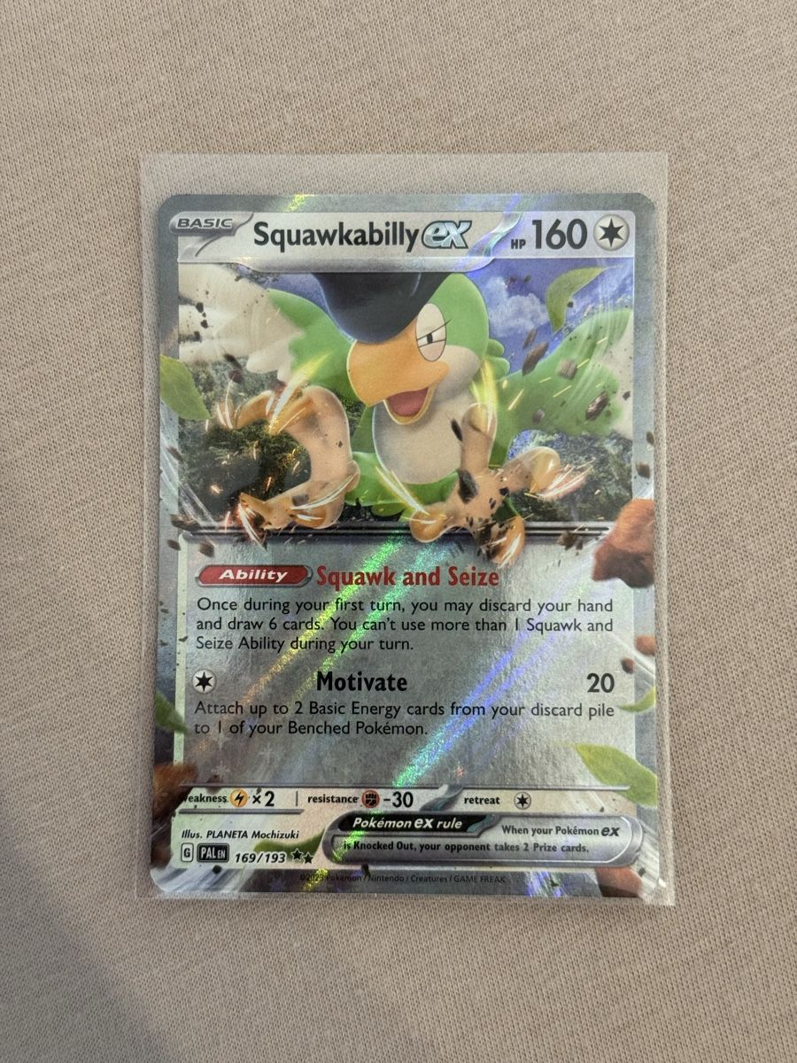 Pokémon Carte collezionabili: Pokémon Squawkabilly ex 169/193 Paldea Evolved – Nuovo (secondo la descrizione) da St. Gallen venduto da Xbylucas