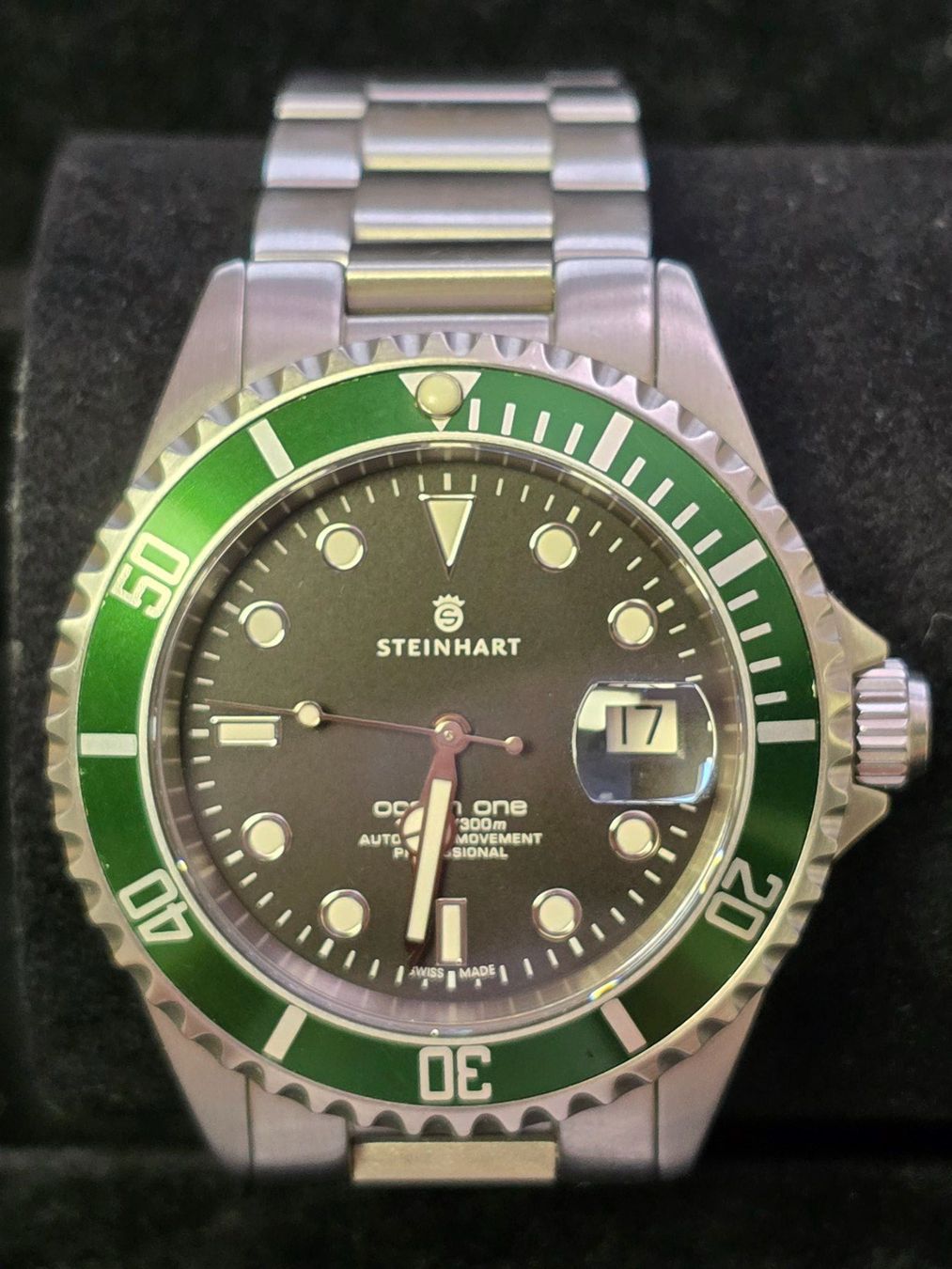Steinhart Orologi: Steinhart Ocean One Green 300m Swiss Automatic – Usato da Dietlikon venduto da sop_qr7v 1