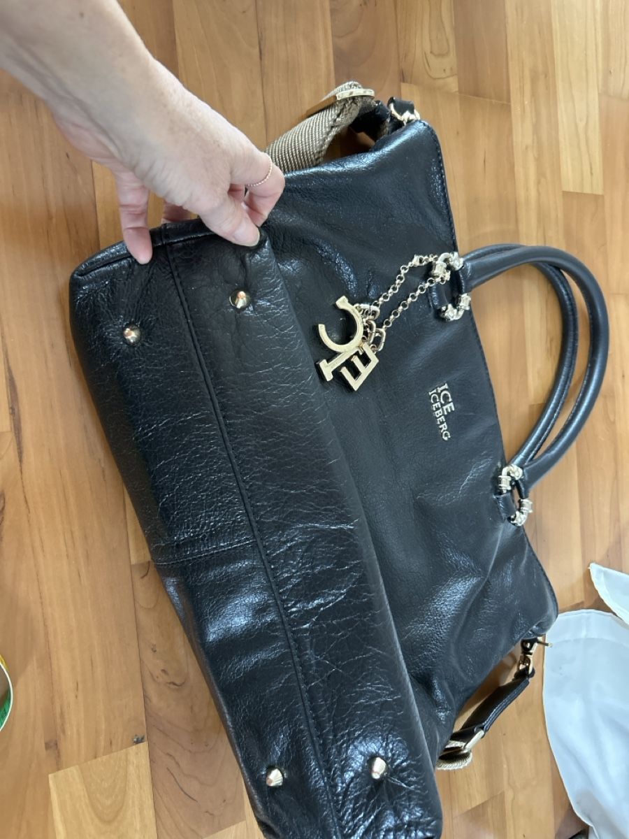 Iceberg Borse da donna: ICEBERG Handtasche, schwarz,, Leder – Usato da Kirchdorf BE venduto da Stella130 6