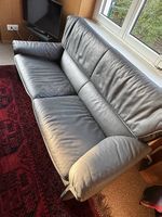 3er Sofa, Leder, anthrazit 171x73x85 Rückenhöhe 
