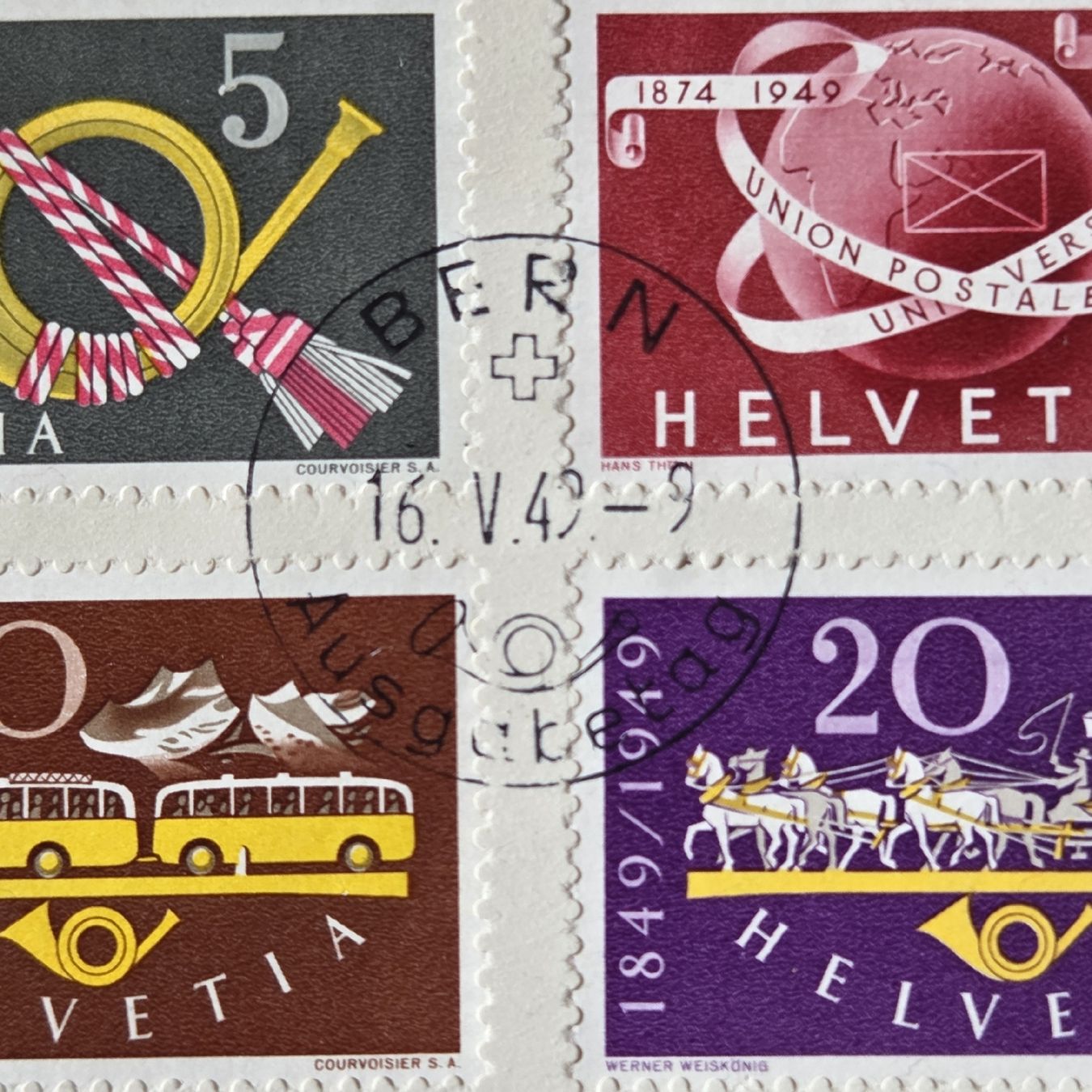 Tutti i francobolli: Brief Schweizer Briefmarken 1849/1949 - Top – Usato da Stans venduto da Ducati16 1