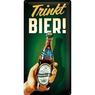 Insegne: Blechschild - Trinkt Bier – Nuovo e nell'imballaggio originale da Ennetbürgen venduto da open24shop