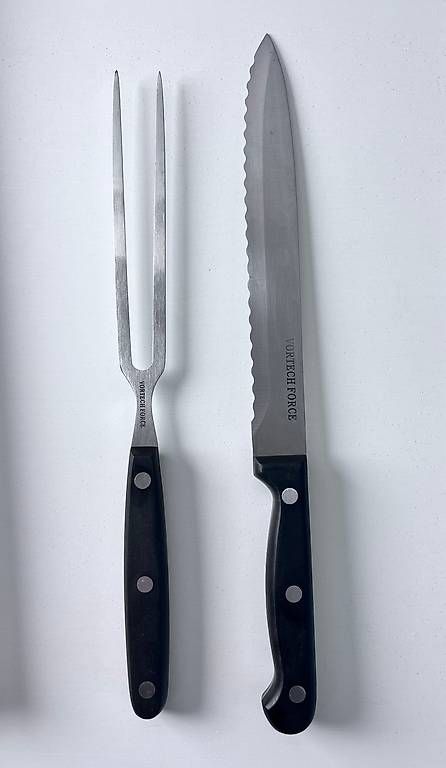 Küchenmesser: Tranchiermesser und Gabel NEU nie gebraucht. – Gebraucht aus Zürich von Ikle00 1