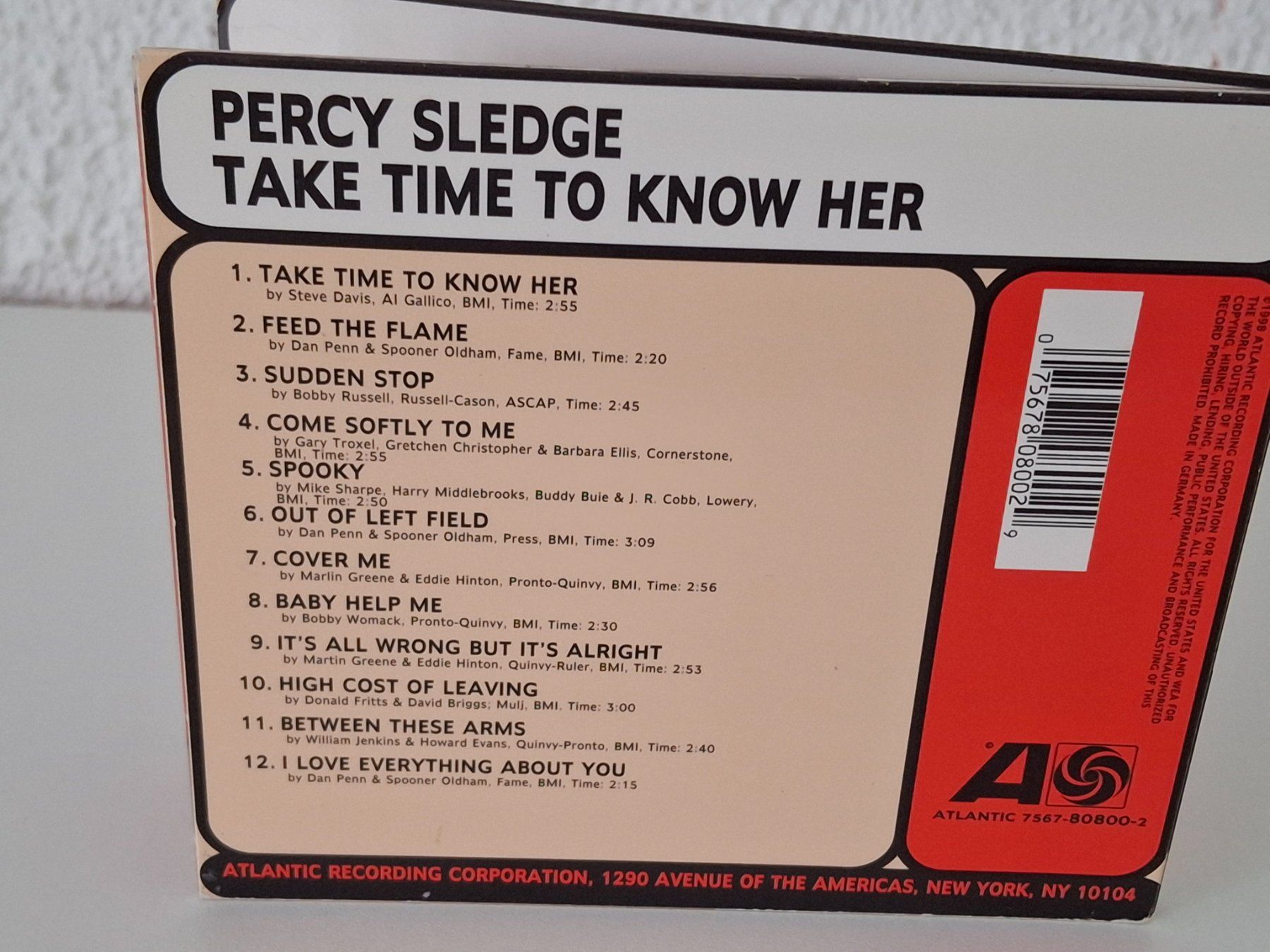 CD: CD Percy Sledge - Take Time To Know Her – Usato da Aarberg venduto da Jackup1 1