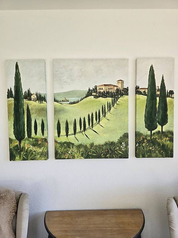 Poster & Bilder: Dreiteiliges Toscana Bild – Gebraucht aus Staufen von sandy23