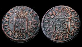 Évêché de Sion 1/2 batzen 1683 Billon HMZ 2-1061 TTB